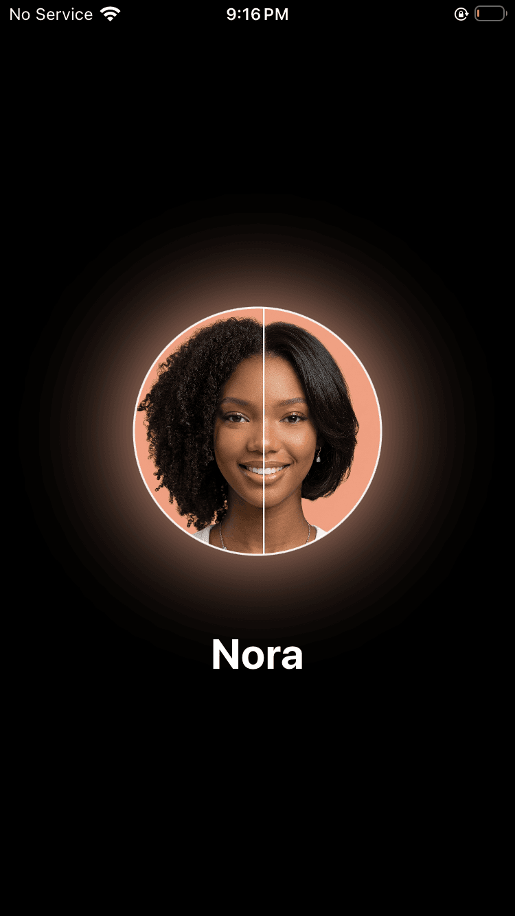 Nora app screen